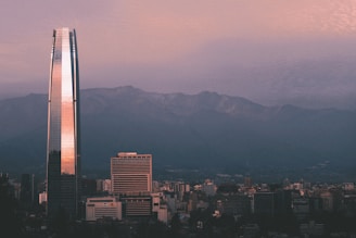 landscape photo of a city skyline at dusk