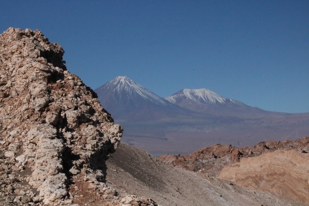 landscape photo of a desert and mountains