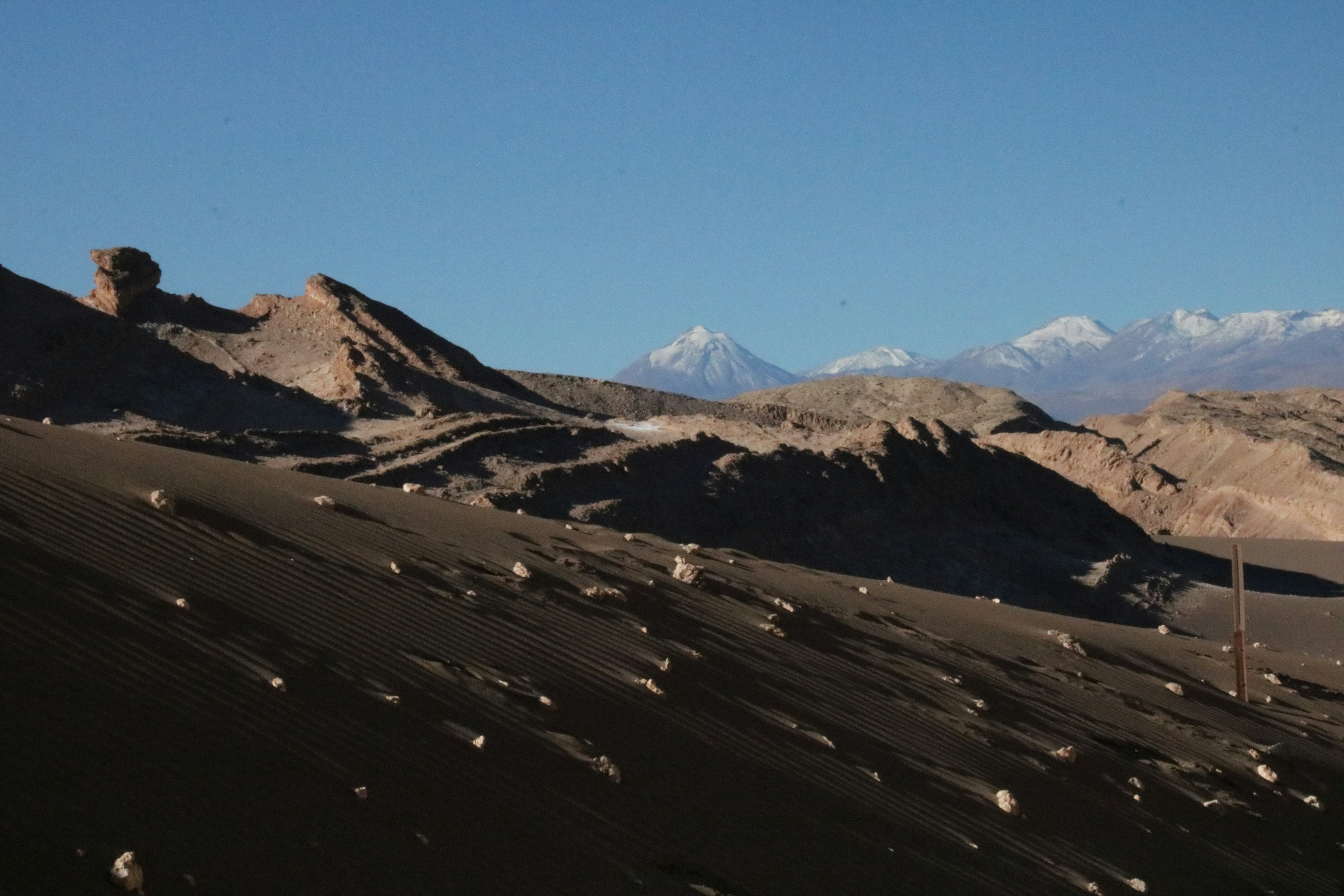 view of sandy mountain during daytime, 