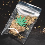 ground cannabis on clear plastic bag