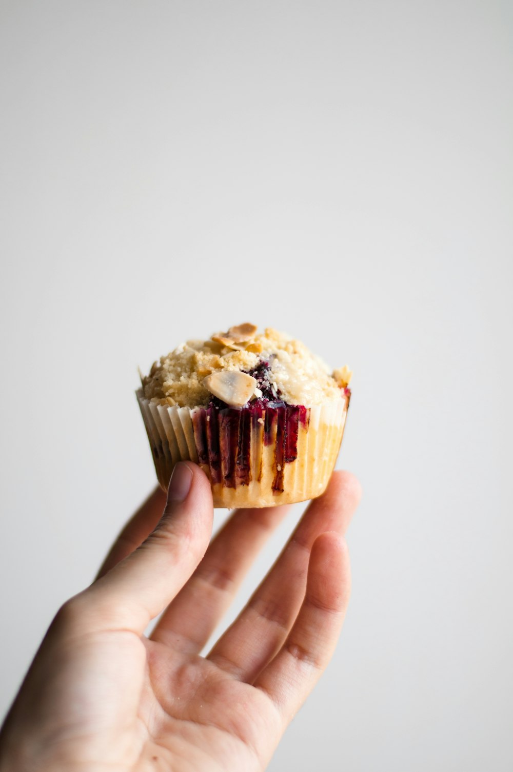 person holding muffin