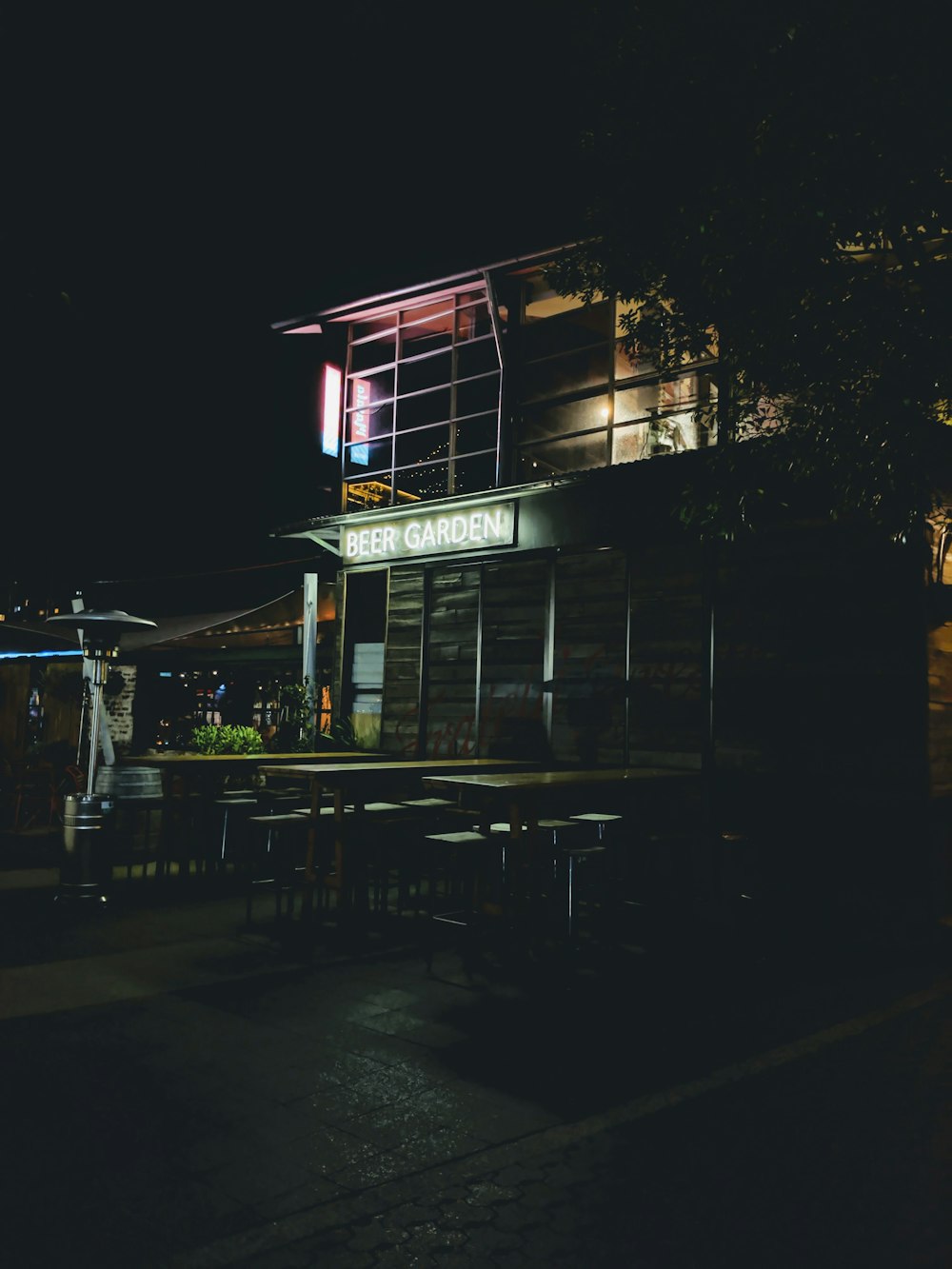 2-storey building during nighttime