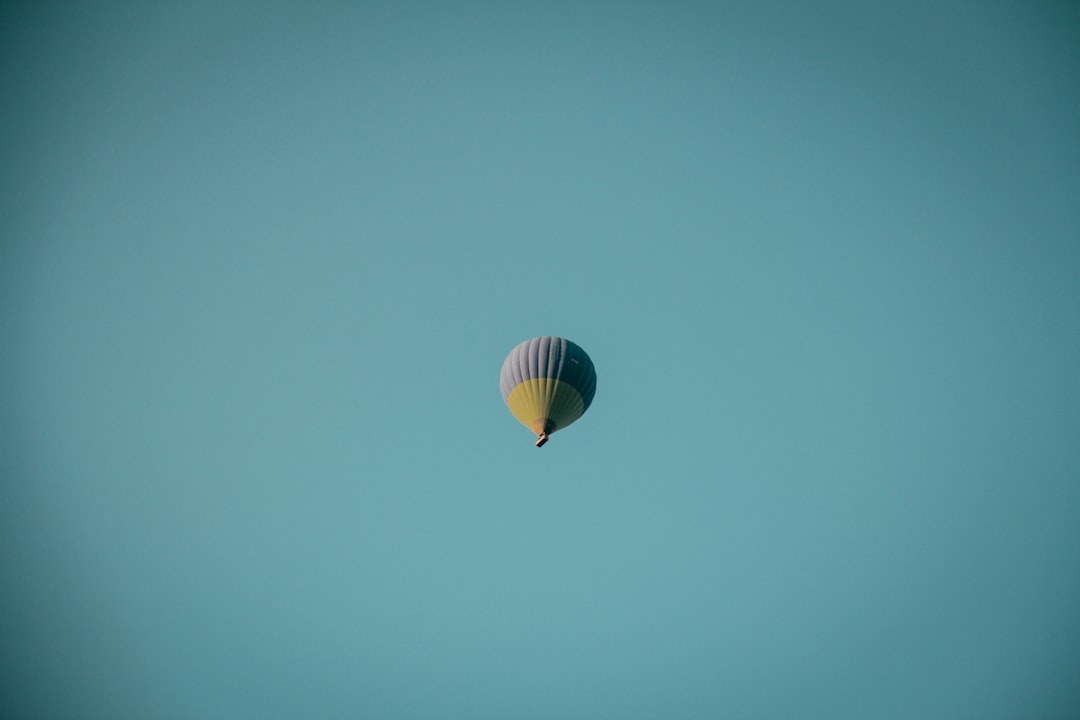 purple and brown hot-air balloon under blue sky