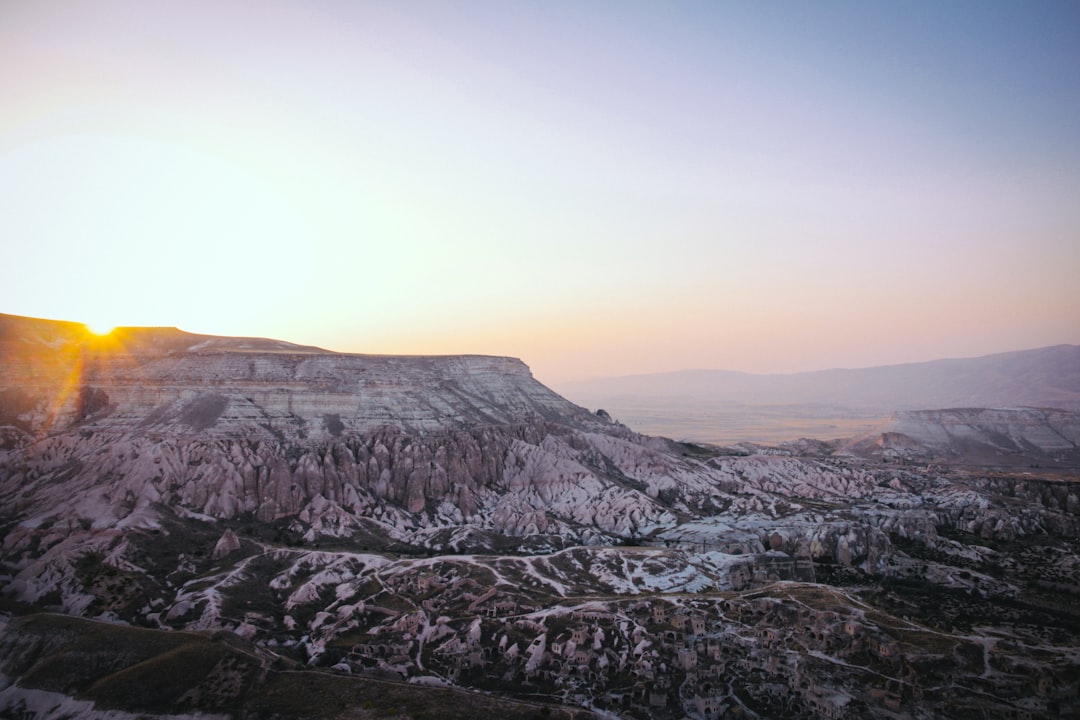 gray mountains during golden hour