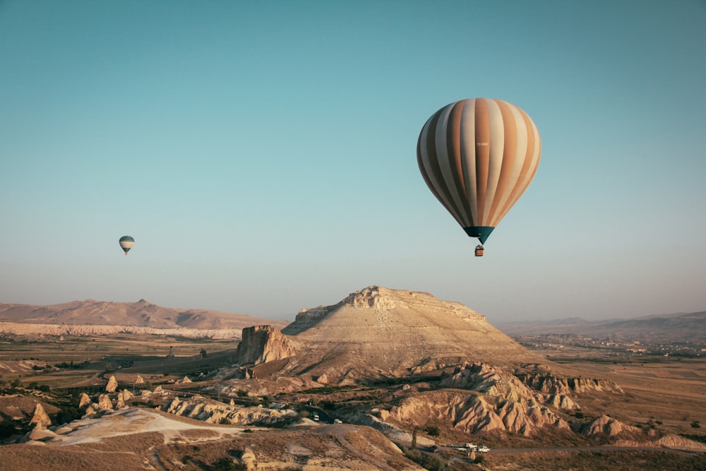 Heißluftballons in der Luft