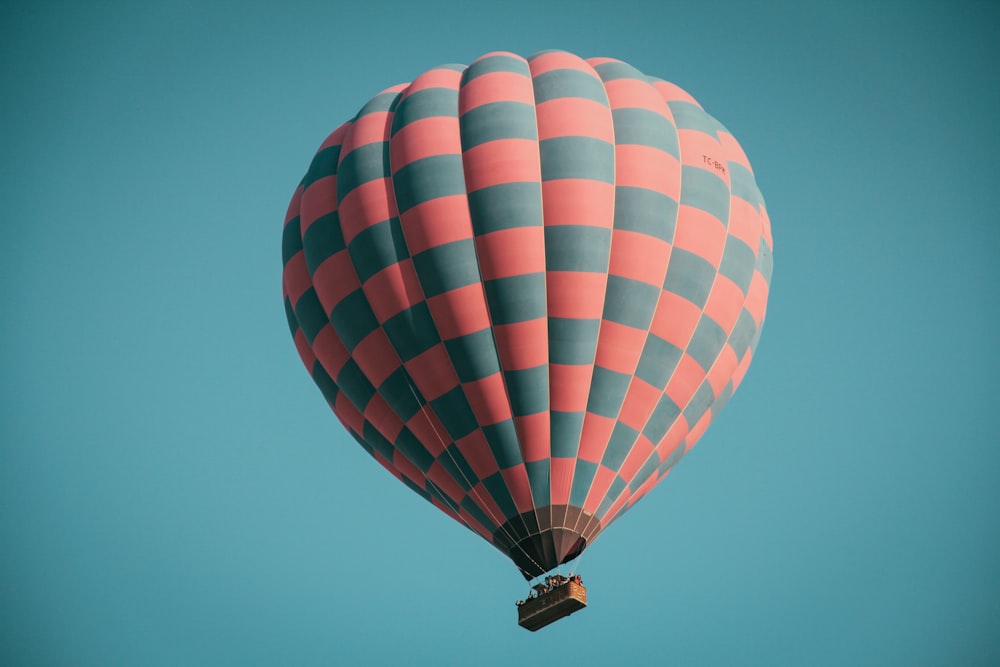 pink and grey hot air balloon