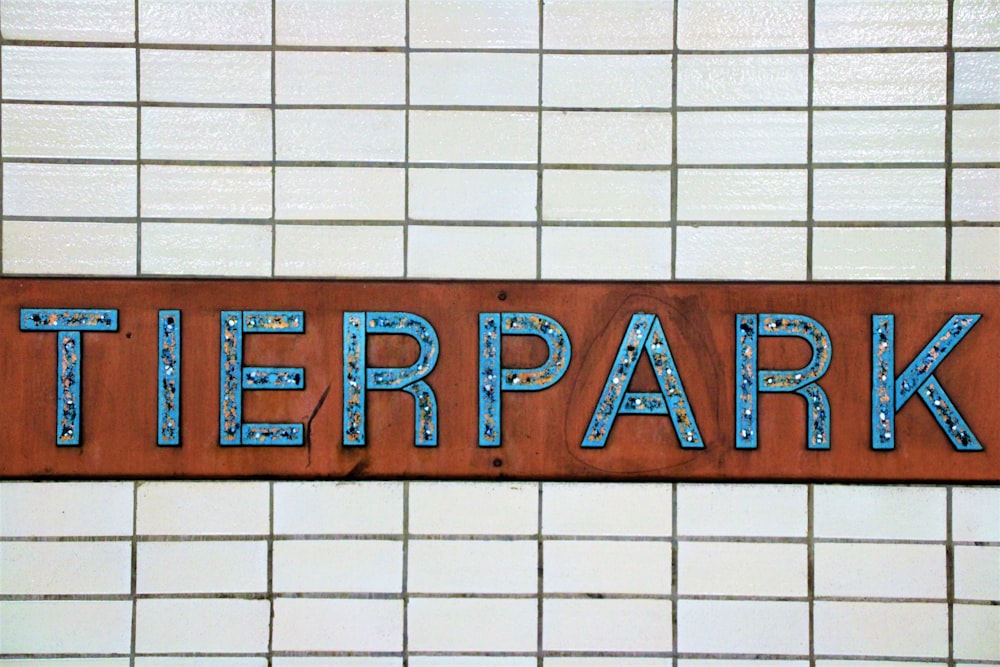 Tierpark signage