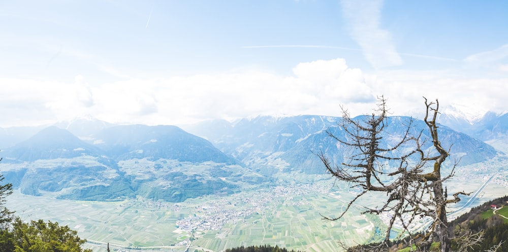 high-angle photography of valley during daytime