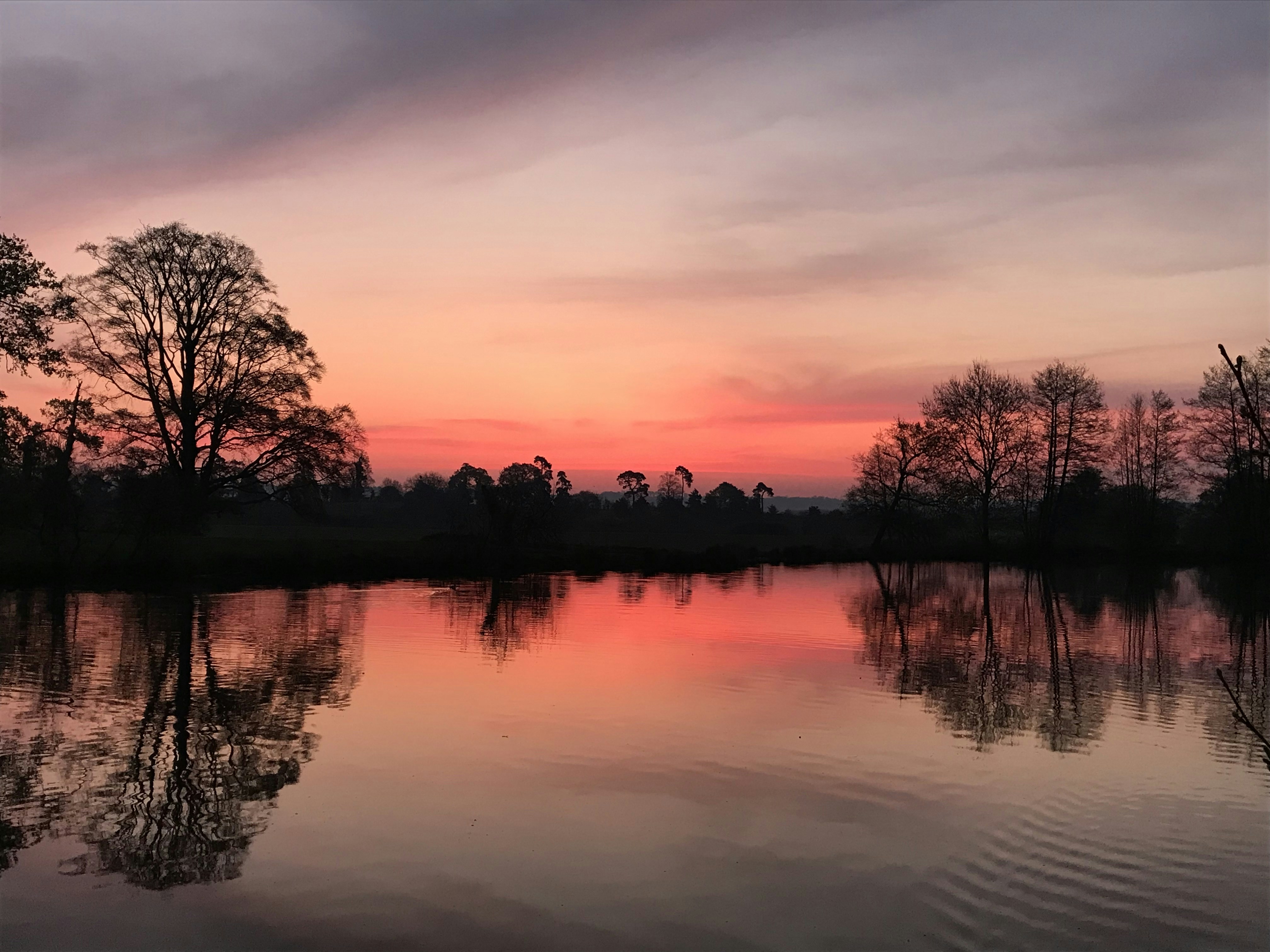 Sunset Over the Lake