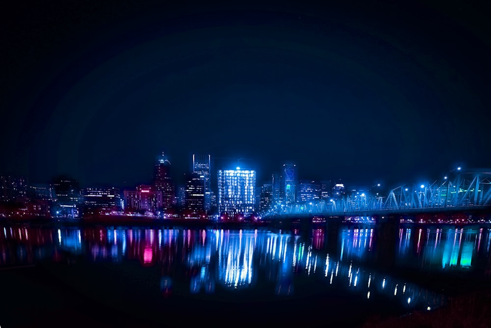 Fotografía de paisajes urbanos durante la noche