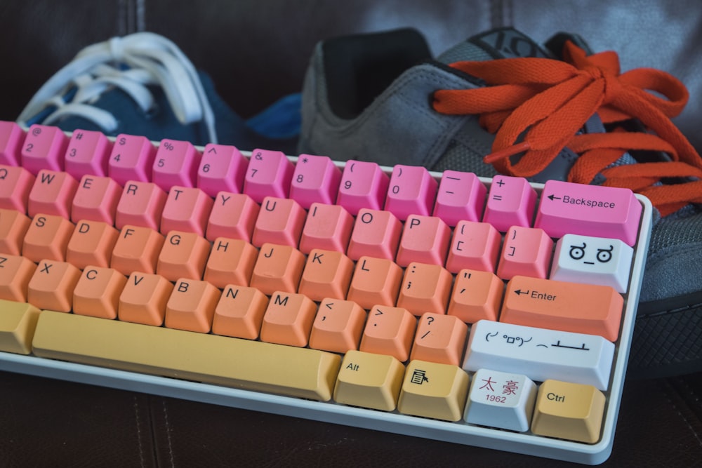 multicolored computer keyboard
