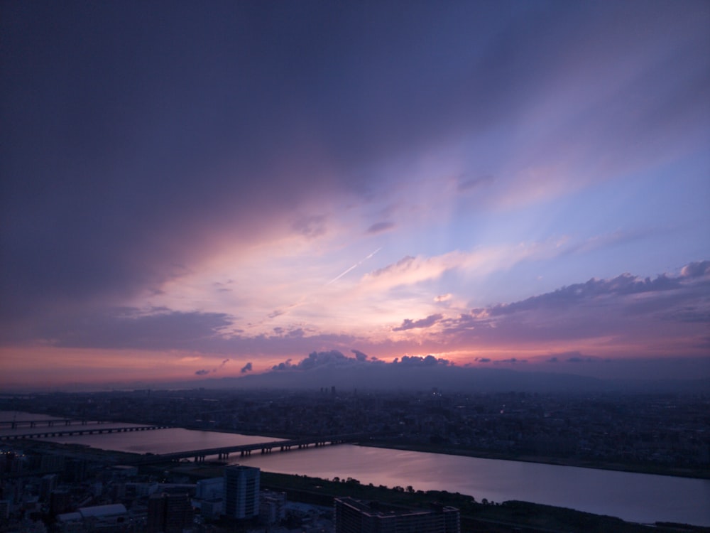 city during golden hour