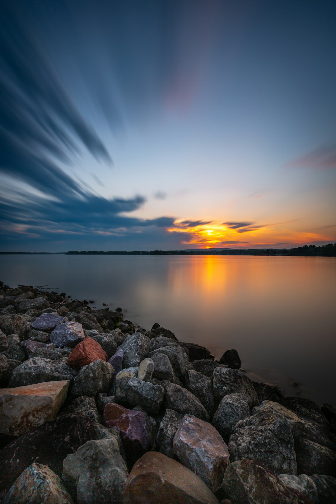 body of water during golden hour