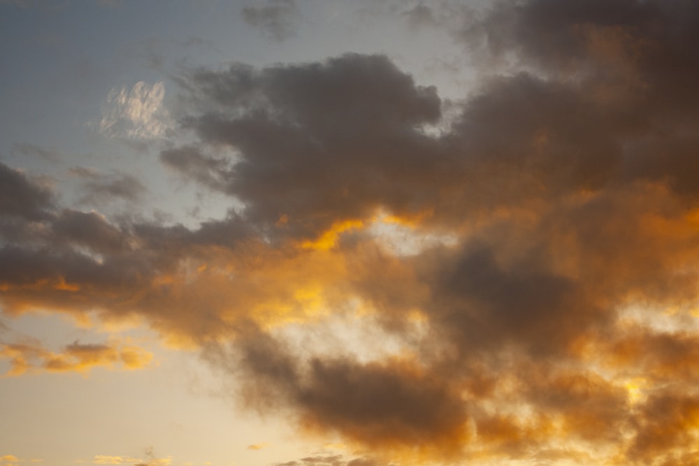 clouds at golden hour