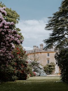 An iconic landmark surrounded by lush greenery and blue skies.