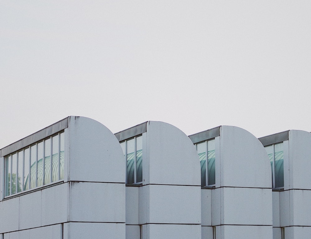 architectural photography of white building