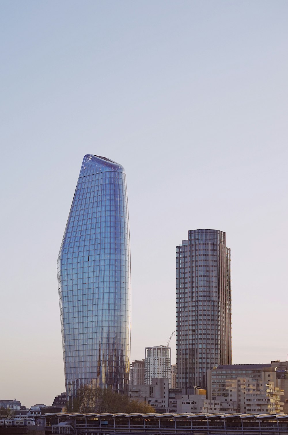 high-rise glass building