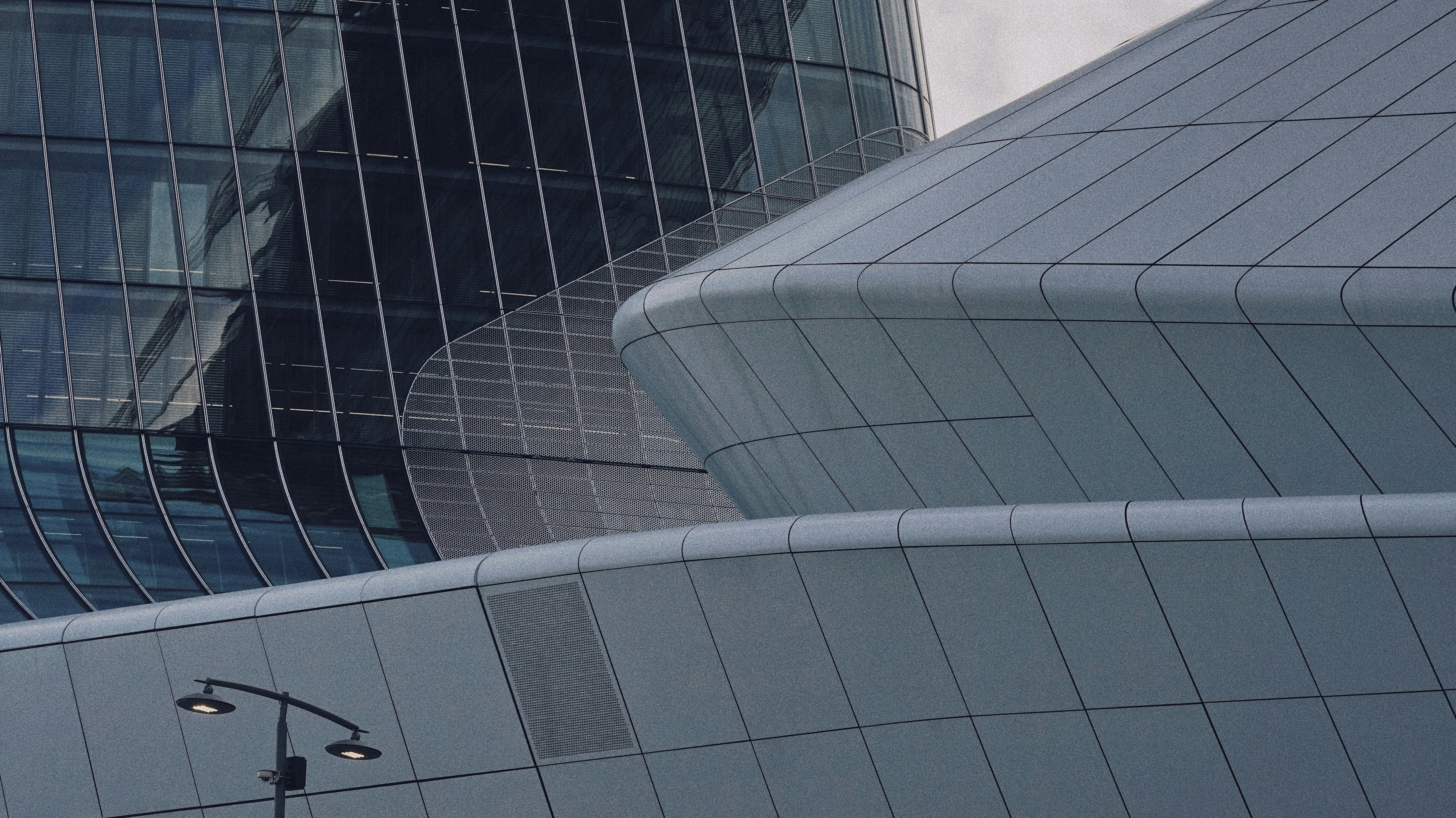 building beside lamppost