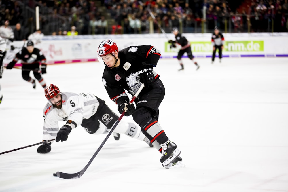 hockey players in hockey field playing