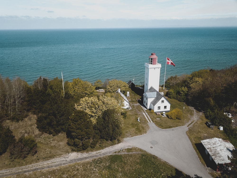 lighthouse near coastal area