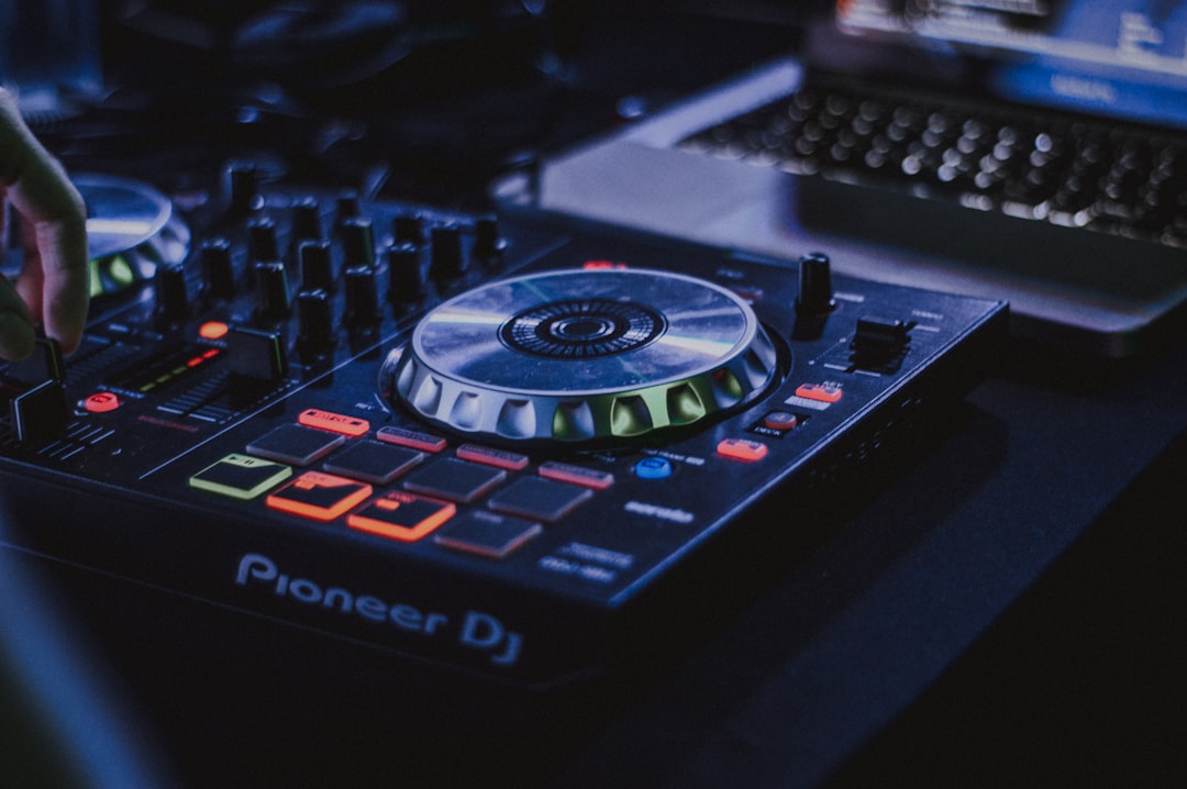 black and gray Pioneer DJ controller