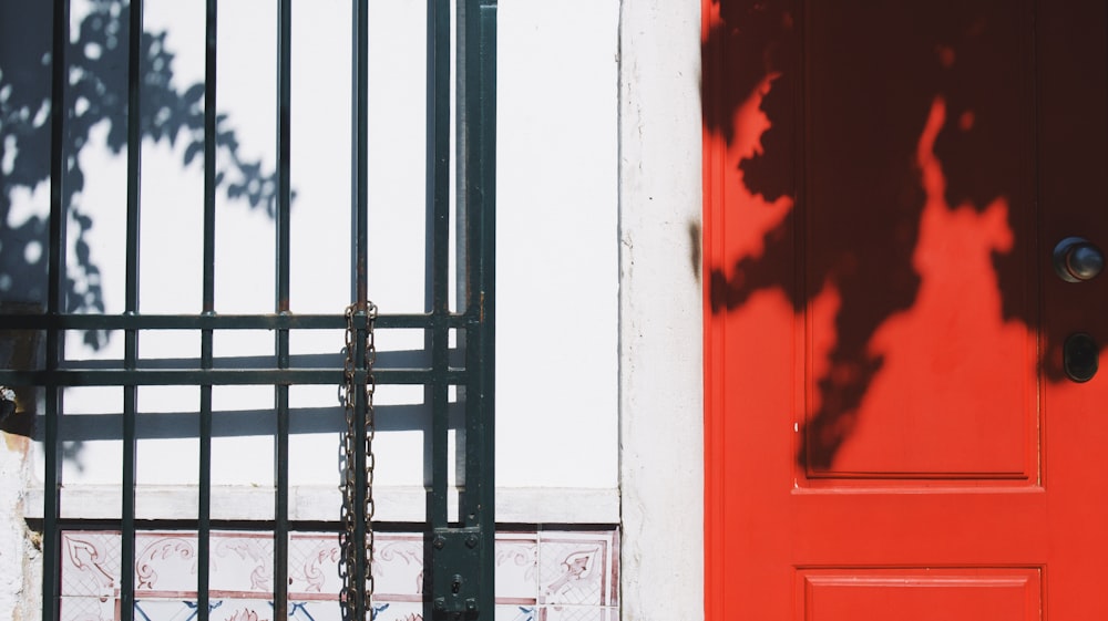 brown wooden door