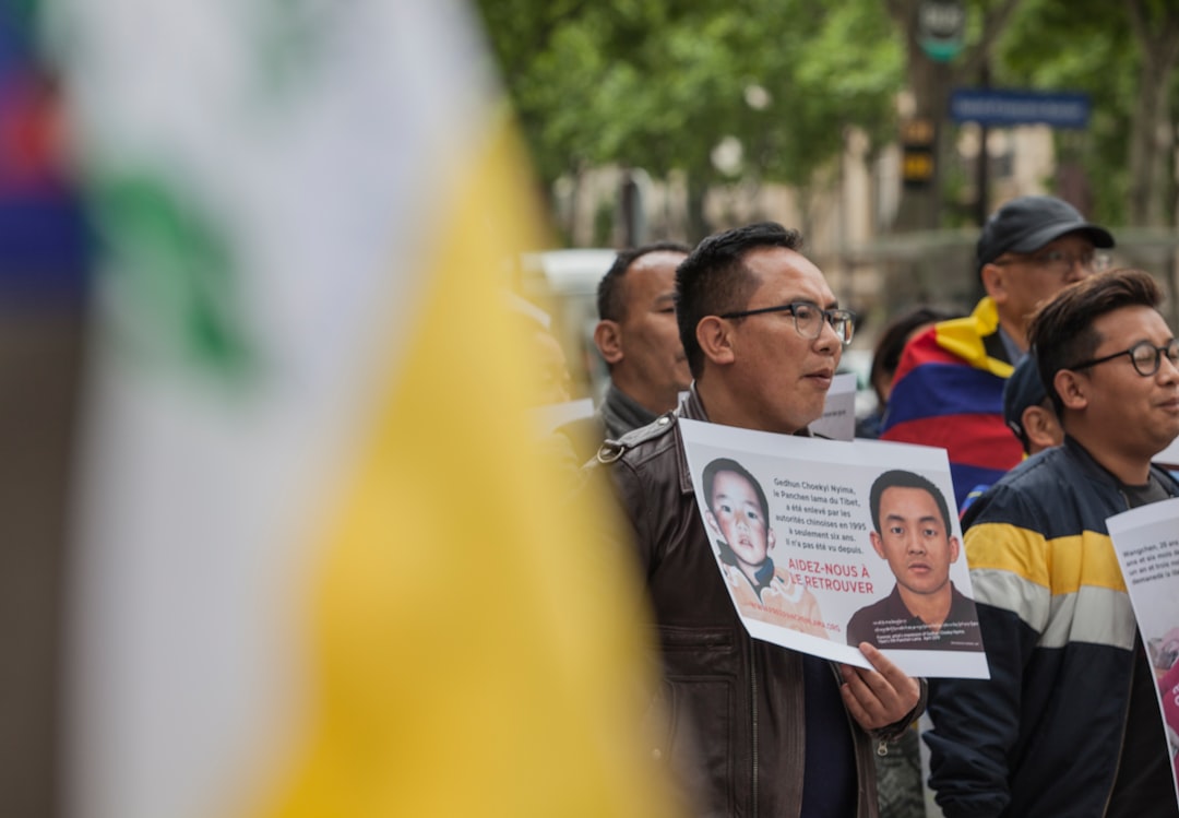 group of men rallying on the street