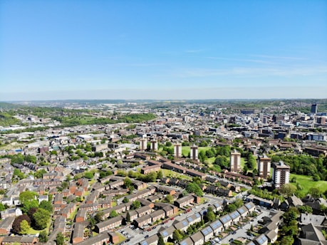 aerial photography of houses