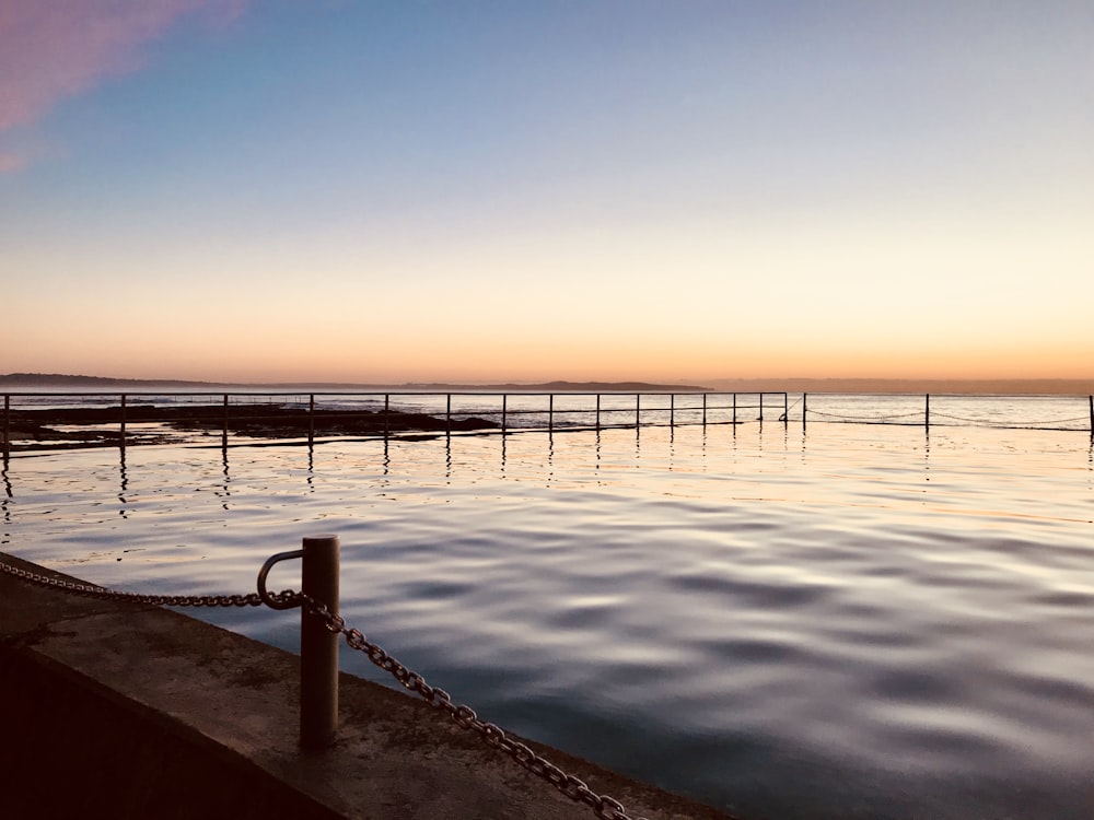 landscape photography of ocean during golden hour