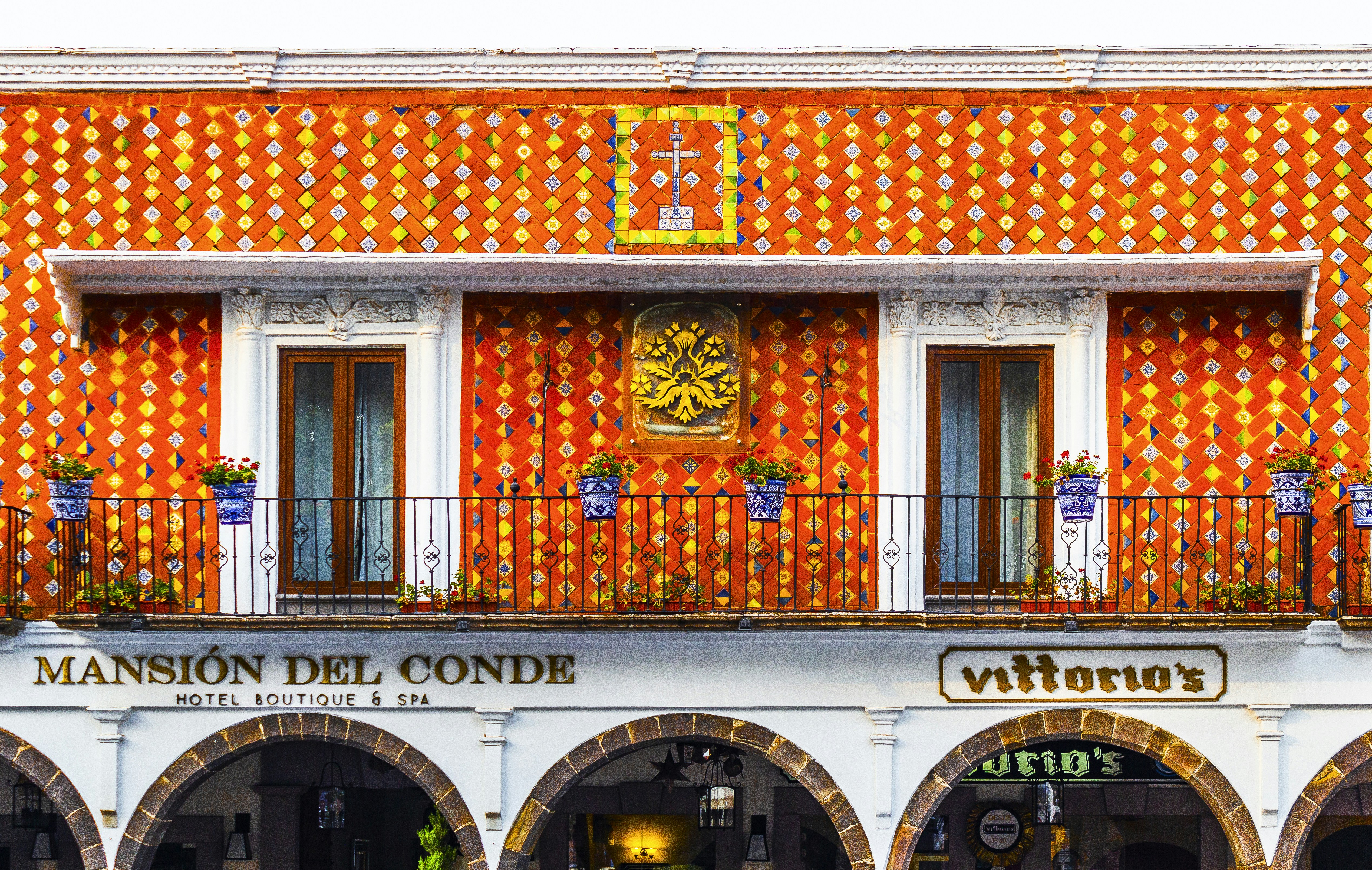 close photography of orange building