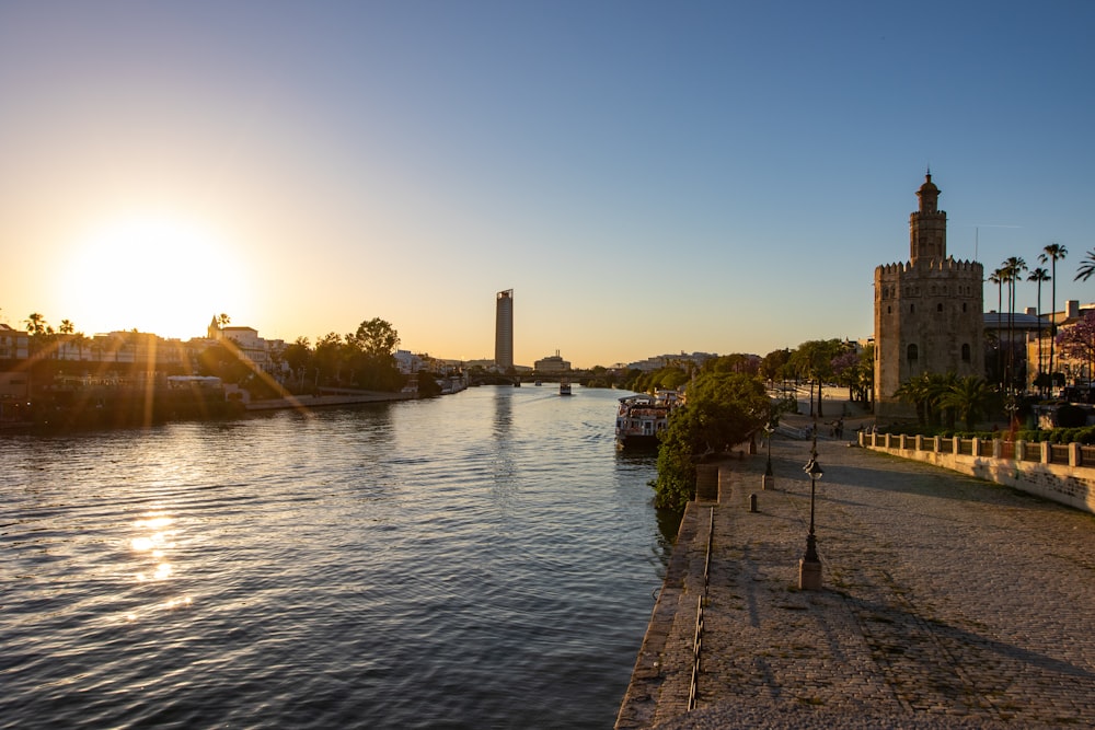 buildings beside the river