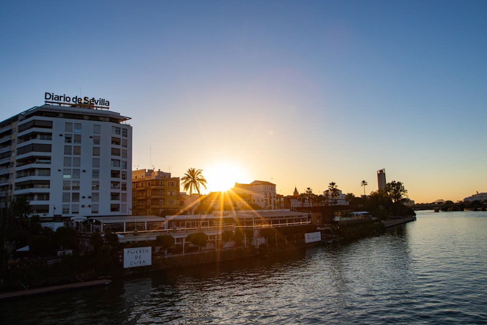 building near body of water