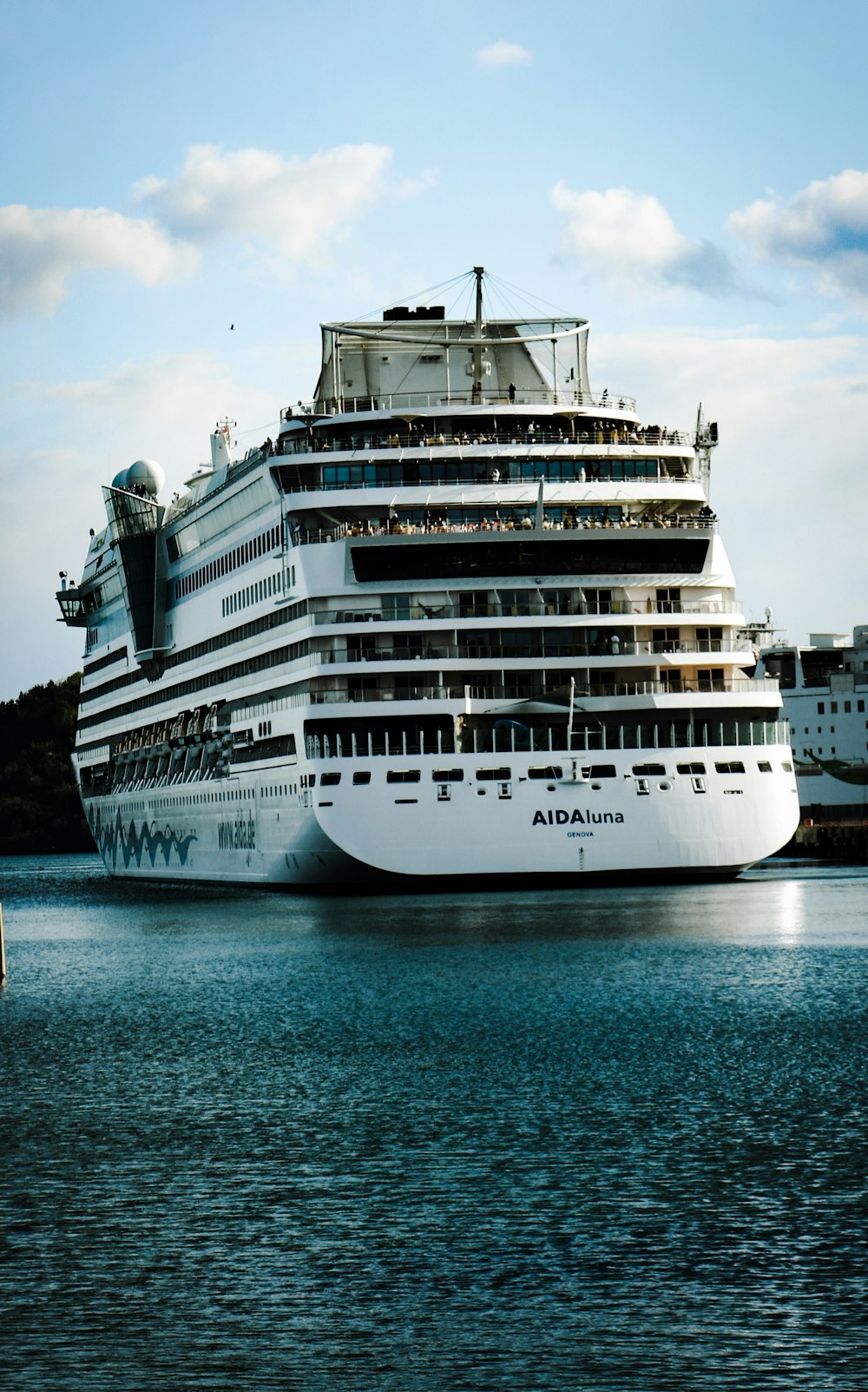 white cruise ship