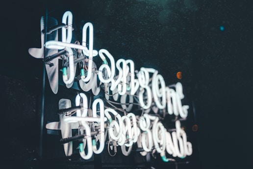 white neon light turned-off