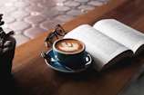 cafe latte on table