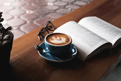 cafe latte on table