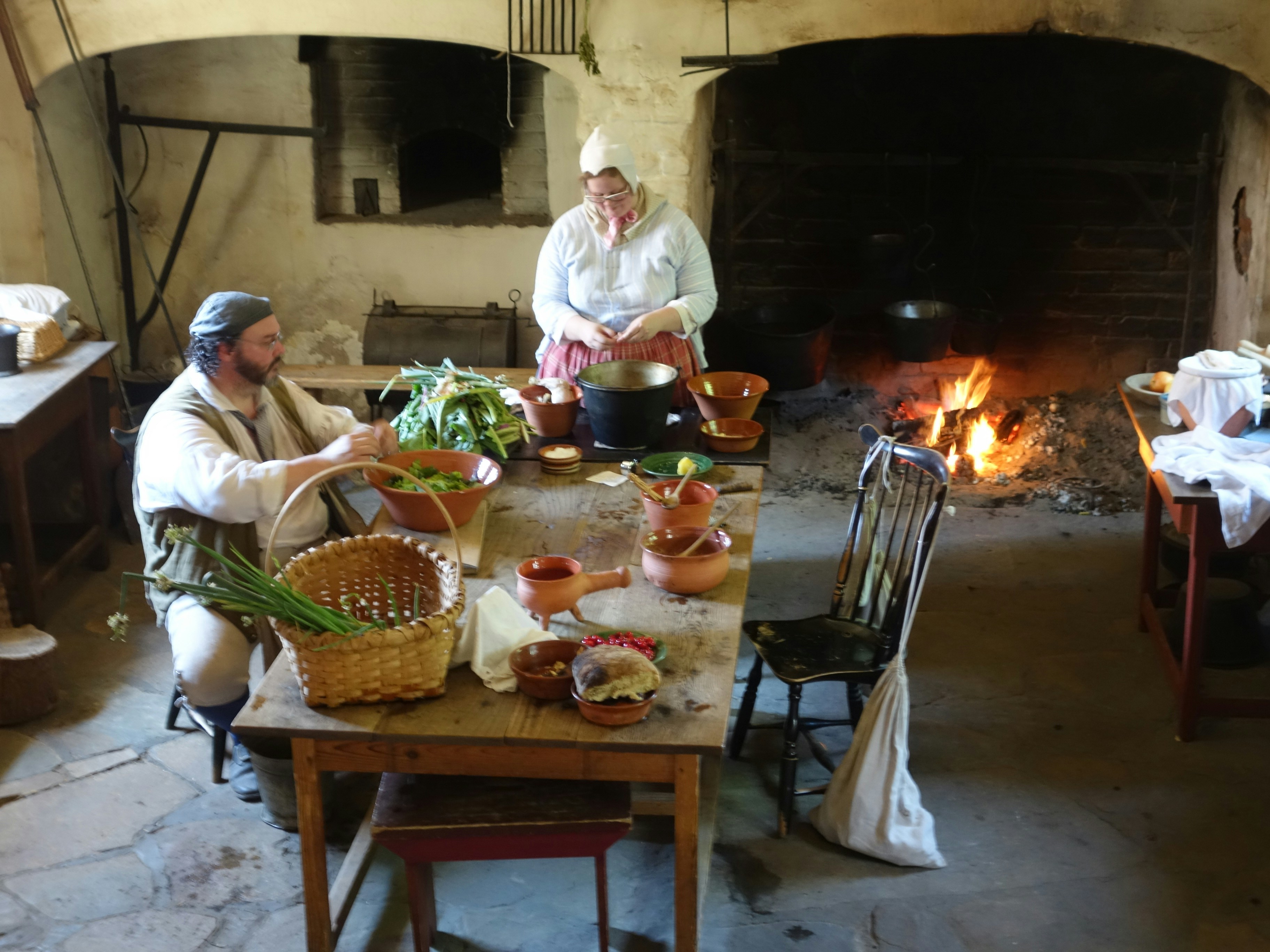 two people sitting at table