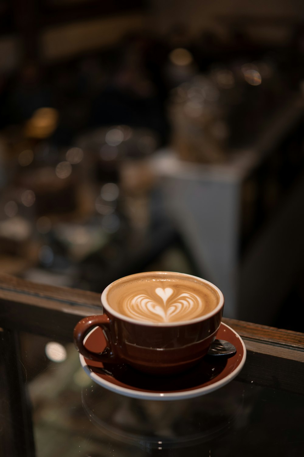 cappuccino in brown mug