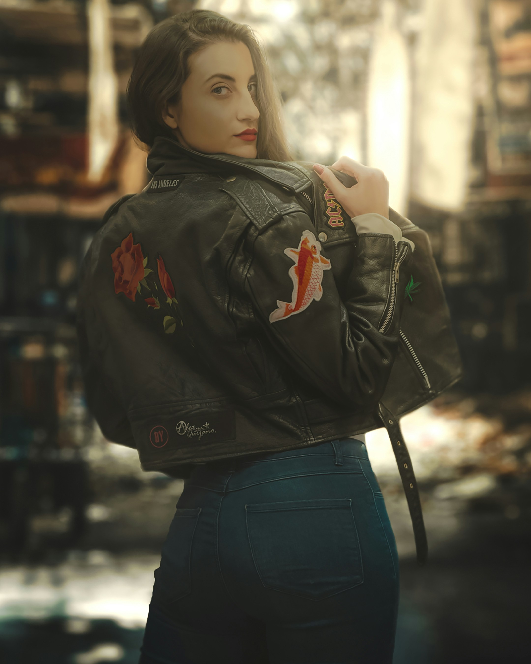 Vintage Leather Jacket - Size L