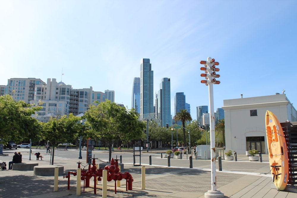 panoramic photo of buildings and trees
