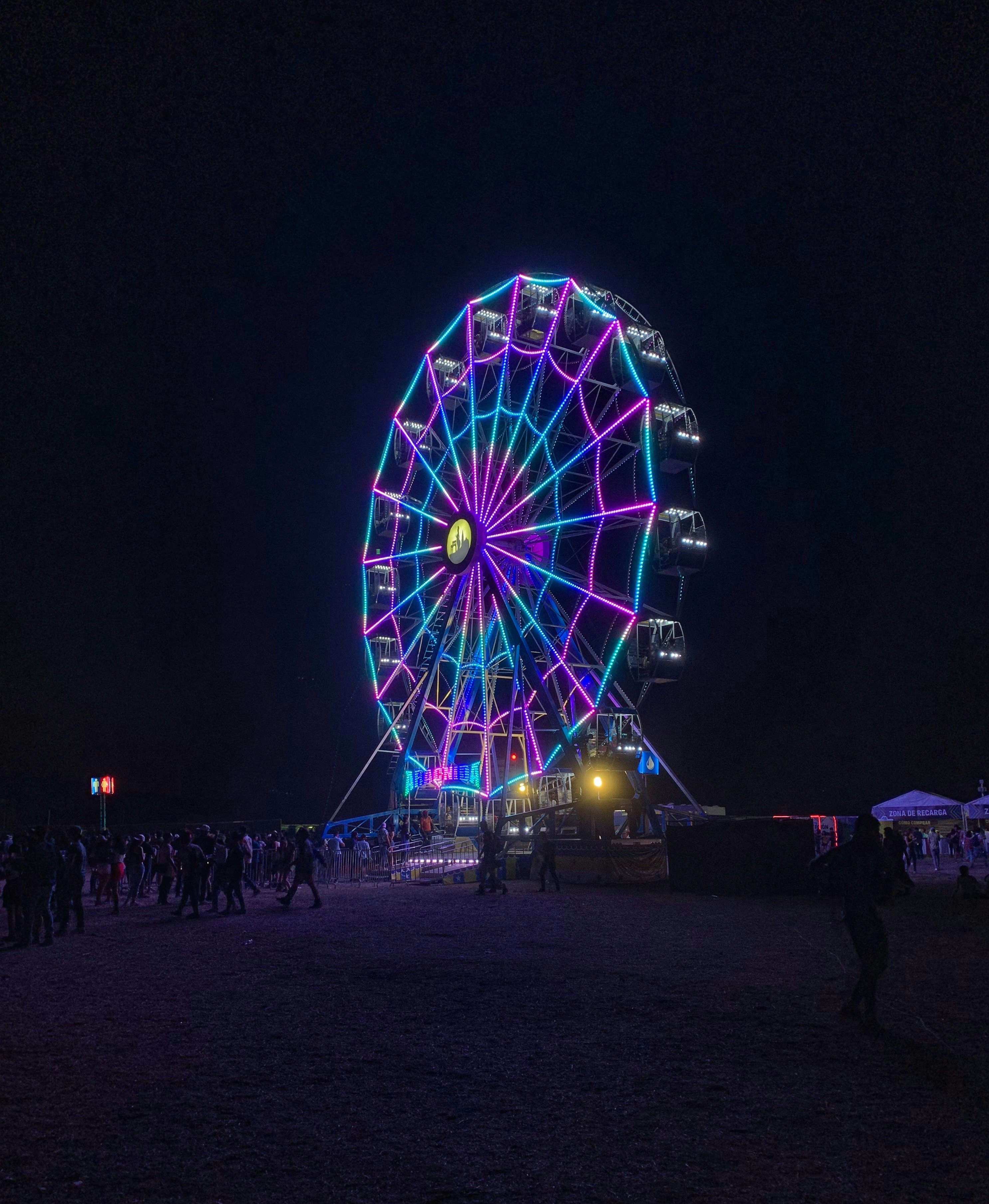 ferris wheel with light at the carnival