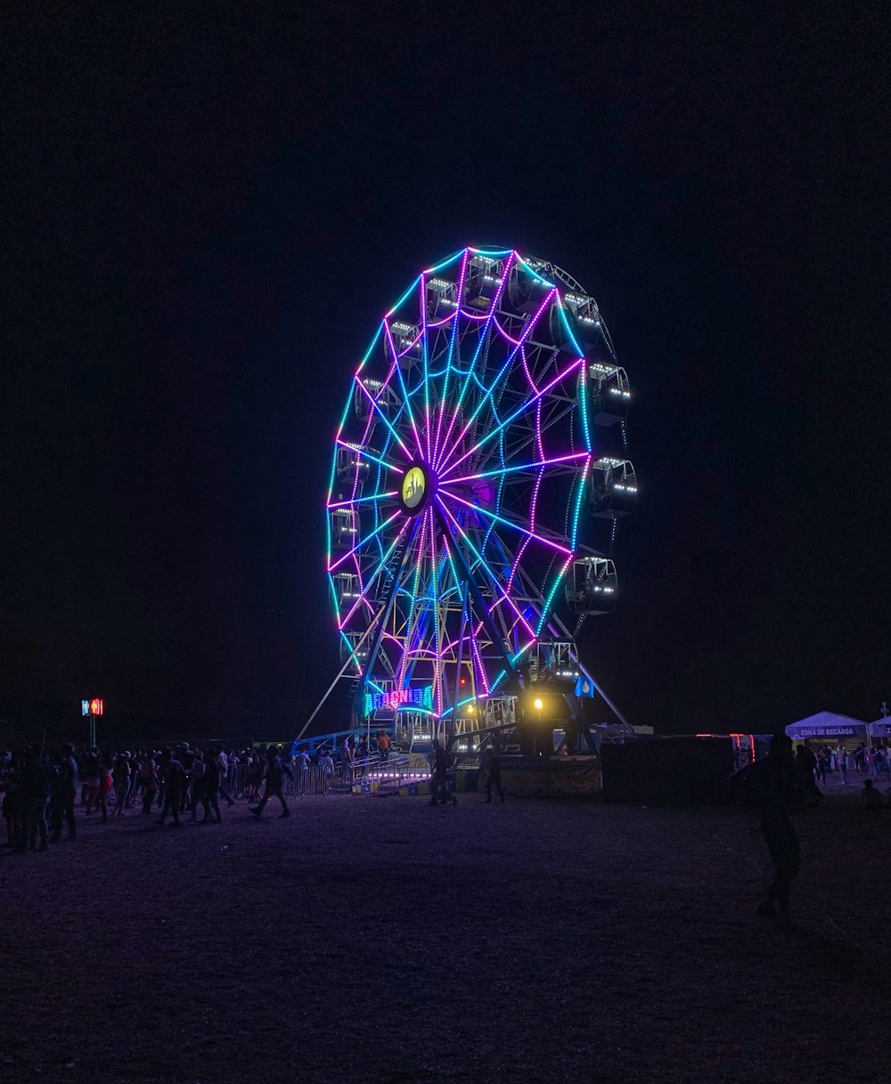 ferris wheel with light at the carnival