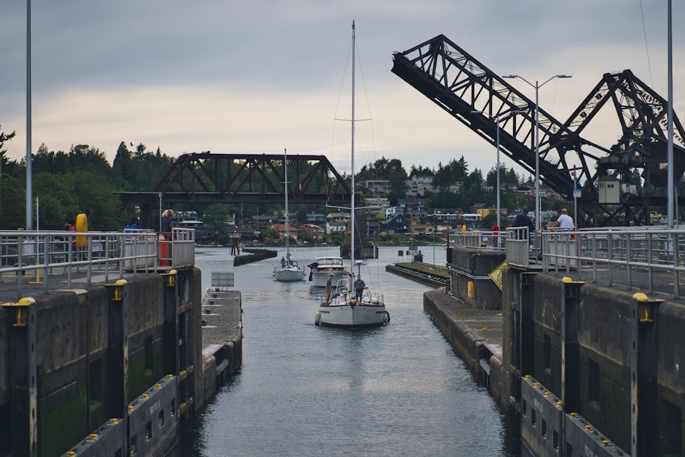 boat near bridge