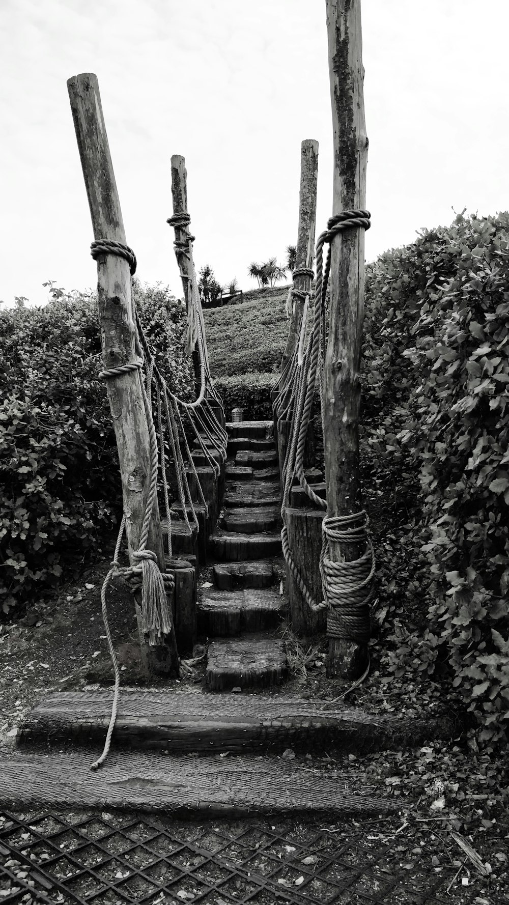 Graustufenfotografie der Brücke