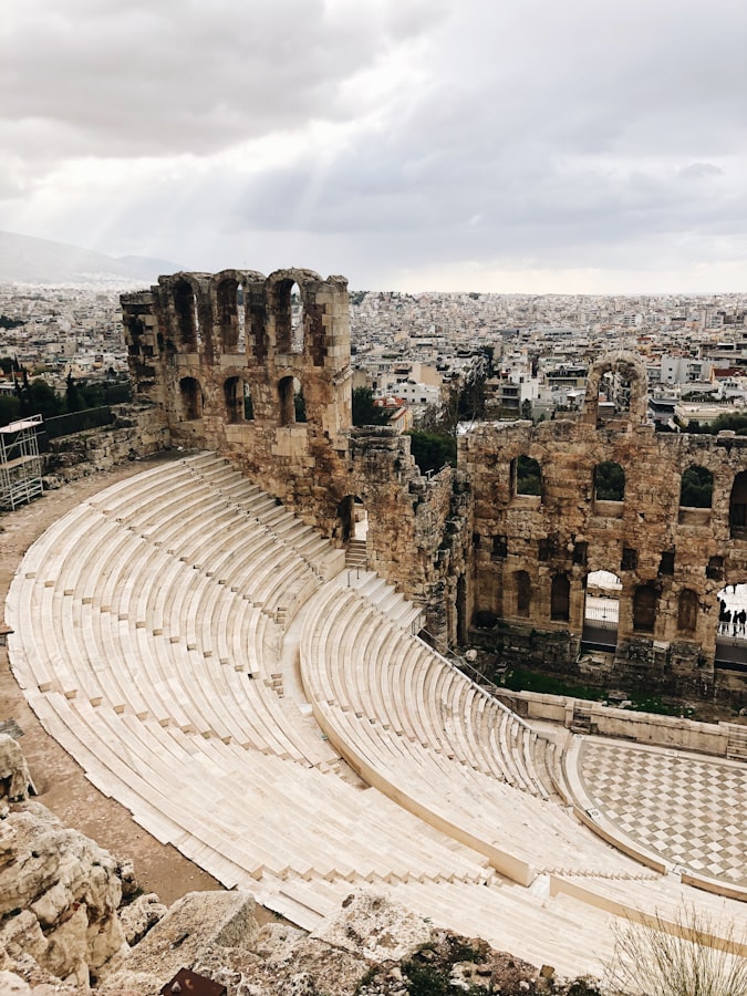 the acropolis in Athens, Greece