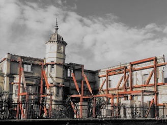 orange and grey church building