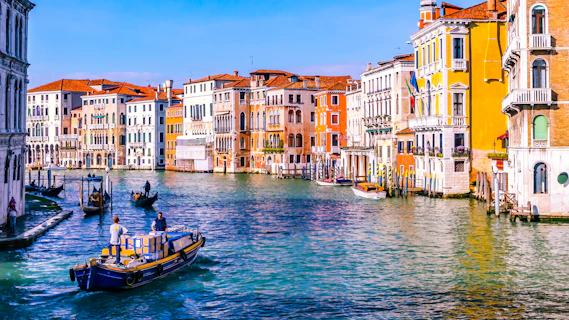 landscape photo of a Venice canal