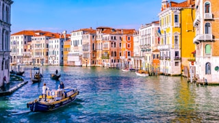 landscape photo of a Venice canal