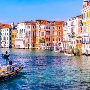 landscape photo of a Venice canal