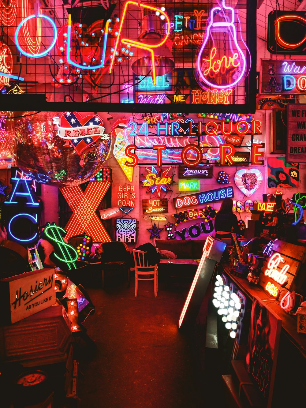 multicolored lighted neon signs